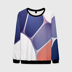 Мужской свитшот Узор из синих, фиолетовых, белых и оранжевых камне