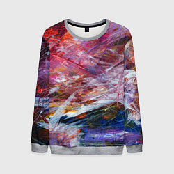 Свитшот мужской Абстрактная живопись, цвет: 3D-меланж