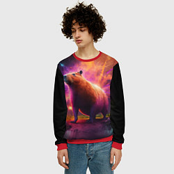 Свитшот мужской Фееричная капибару, цвет: 3D-красный — фото 2