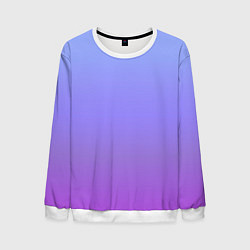 Свитшот мужской Фиолетовый градиент, цвет: 3D-белый