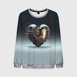 Свитшот мужской Кибер сердце, цвет: 3D-меланж