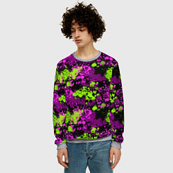 Свитшот мужской Брызги и кляксы, цвет: 3D-меланж — фото 2