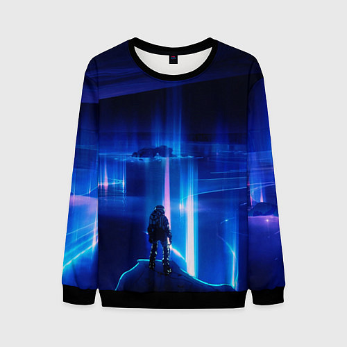 Мужской свитшот Покоритель космоса / 3D-Черный – фото 1