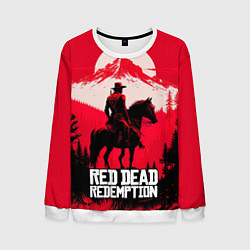 Свитшот мужской Red Dead Redemption, mountain, цвет: 3D-белый