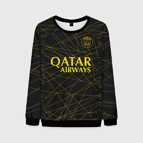Мужской свитшот Форма ПСЖ 2223 четвертая / 3D-Черный – фото 1