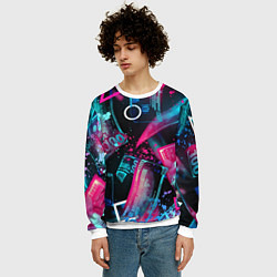 Свитшот мужской Neon money, цвет: 3D-белый — фото 2