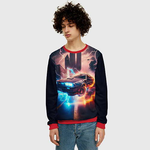 Мужской свитшот Хочу Back to The Home / 3D-Красный – фото 3