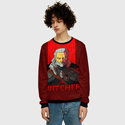 Свитшот мужской The witcher simpson, цвет: 3D-черный — фото 2