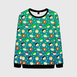 Мужской свитшот Южный Парк - паттерн персонажи