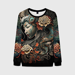 Мужской свитшот Японская девушка Irezumi