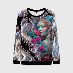 Свитшот мужской Japanese beauty - irezumi, цвет: 3D-черный