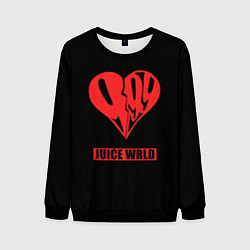 Свитшот мужской Juice WRLD - heart, цвет: 3D-черный