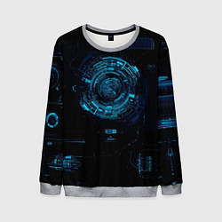 Свитшот мужской Кибер абстракт, цвет: 3D-меланж