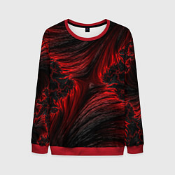 Свитшот мужской Red vortex pattern, цвет: 3D-красный