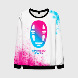 Свитшот мужской Spirited Away neon gradient style, цвет: 3D-черный