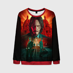 Свитшот мужской John Wick catholic church Paris, цвет: 3D-красный