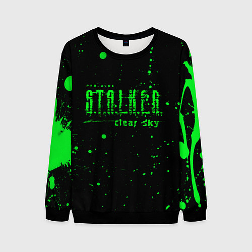 Мужской свитшот Stalker sky radiation / 3D-Черный – фото 1