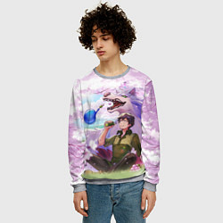 Свитшот мужской Кулинарные скитания в параллельном мире, цвет: 3D-меланж — фото 2