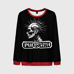 Свитшот мужской Пурген киберпанк, цвет: 3D-красный