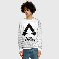 Свитшот мужской Apex Legends с потертостями на светлом фоне, цвет: 3D-белый — фото 2