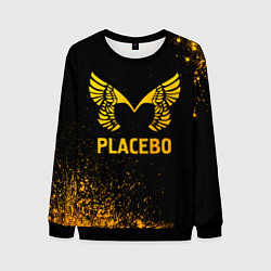Свитшот мужской Placebo - gold gradient, цвет: 3D-черный