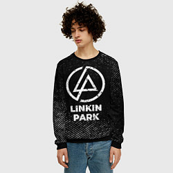 Свитшот мужской Linkin Park с потертостями на темном фоне, цвет: 3D-черный — фото 2