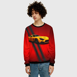 Свитшот мужской Российский гиперкар Flanker F, цвет: 3D-черный — фото 2