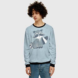 Свитшот мужской Кроха енот, цвет: 3D-черный — фото 2