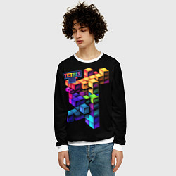 Свитшот мужской Tetris game, цвет: 3D-белый — фото 2