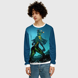 Свитшот мужской Subnautica русалка, цвет: 3D-белый — фото 2