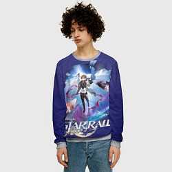 Свитшот мужской Вельт Хонкай Стар Рейл, цвет: 3D-меланж — фото 2