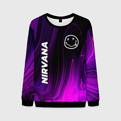 Свитшот мужской Nirvana violet plasma, цвет: 3D-черный