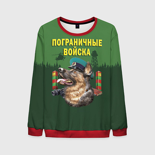 Мужской свитшот Погранзастава / 3D-Красный – фото 1
