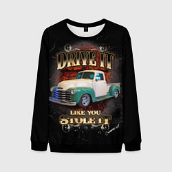 Свитшот мужской Пикап Chevrolet Thriftmaster, цвет: 3D-черный