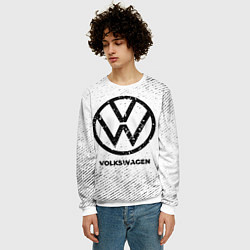 Свитшот мужской Volkswagen с потертостями на светлом фоне, цвет: 3D-белый — фото 2