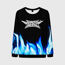 Свитшот мужской Babymetal blue fire, цвет: 3D-черный