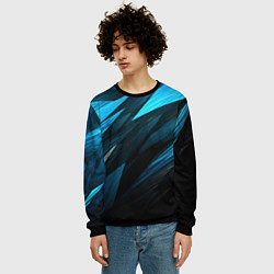 Свитшот мужской Black blue style, цвет: 3D-черный — фото 2