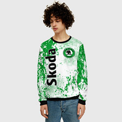 Свитшот мужской Skoda auto logo, цвет: 3D-черный — фото 2
