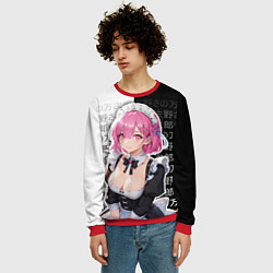 Свитшот мужской Рам - аниме ре зеро, цвет: 3D-красный — фото 2