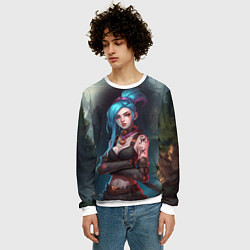 Свитшот мужской Jinx league of legends, цвет: 3D-белый — фото 2