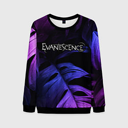 Свитшот мужской Evanescence neon monstera, цвет: 3D-черный