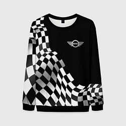 Свитшот мужской Mini racing flag, цвет: 3D-черный