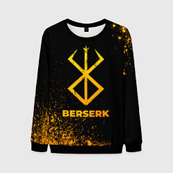 Свитшот мужской Berserk - gold gradient, цвет: 3D-черный