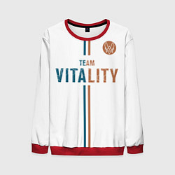 Свитшот мужской Форма Team Vitality white, цвет: 3D-красный