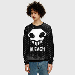 Свитшот мужской Bleach glitch на темном фоне, цвет: 3D-черный — фото 2