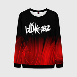 Свитшот мужской Blink 182 red plasma, цвет: 3D-черный