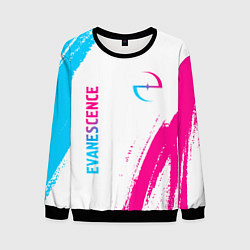 Свитшот мужской Evanescence neon gradient style: надпись, символ, цвет: 3D-черный