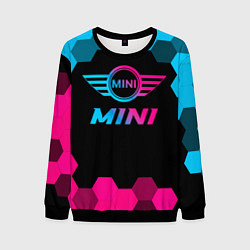 Свитшот мужской Mini - neon gradient, цвет: 3D-черный