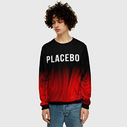 Свитшот мужской Placebo red plasma, цвет: 3D-черный — фото 2