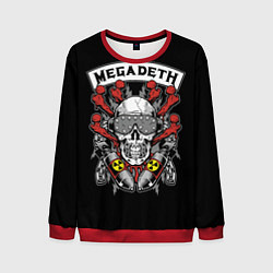 Свитшот мужской Megadeth - ядерный череп, цвет: 3D-красный